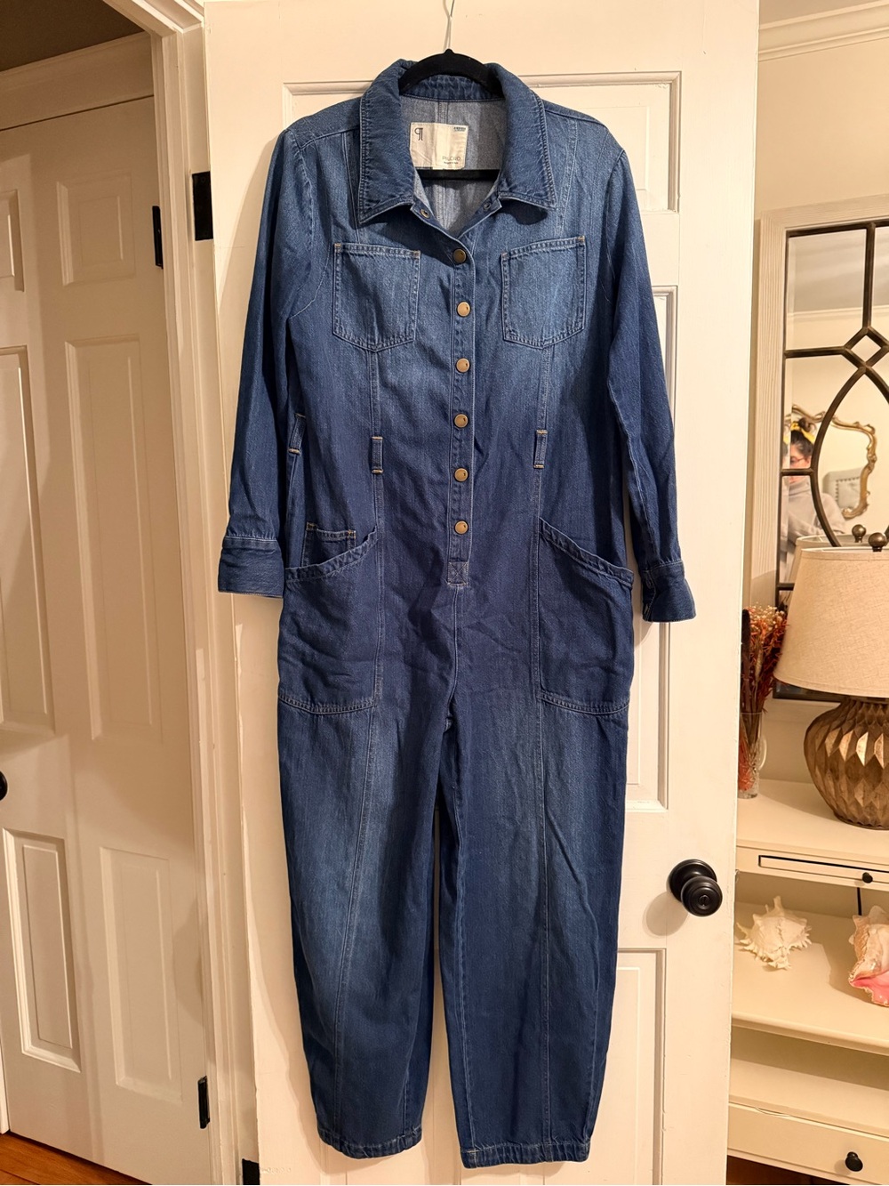 Pilcro Indigo Denim Overalls Jumpsuit
